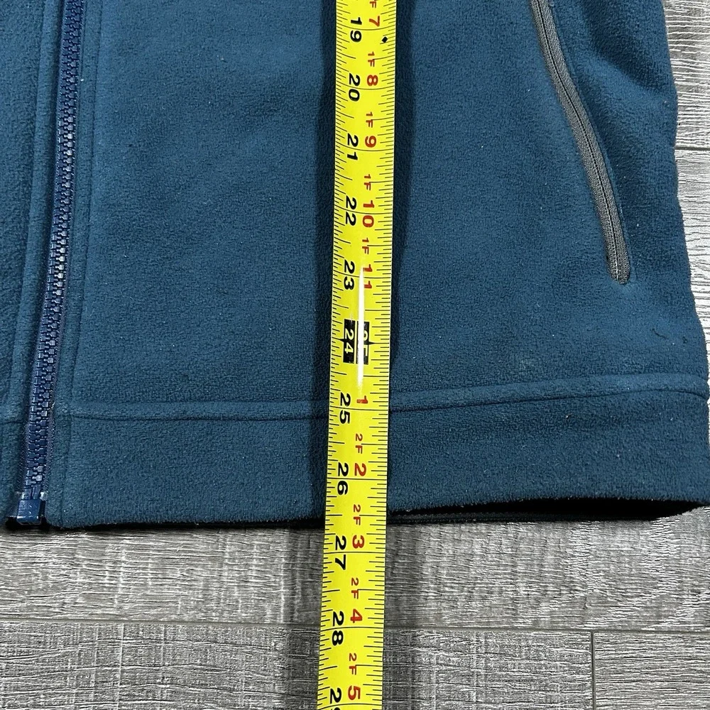 The North Face Men's‎ M Blue Fleece Jacket Full Zip Outdoor Softshell Trim